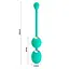 Вагінальні кульки Pretty Love Willie, 20.5 см, бірюзовий - мініатюра 4
