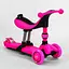 Самокат-велобіг 3 в 1 Best Scooter 32х14х61-75 см Рожевий 000231680 - мініатюра 4