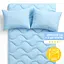 Набор Ideia NordicBlue одеяло и 2 подушки, евро, искусственный пух, 200х220 см голубой (8-36202) - миниатюра 2