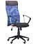 Кресло Ultra сиденье А-1/спинка Сетка синяя, вставка Скаден черный - миниатюра 1