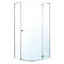 Душевая кабина угловая Volle Benita 90x90 распашная прозрачное стекло 8 мм без поддона хром 1017. 114600R2 коробки, Правая, прозрачная, хром - миниатюра 1