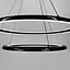 Современная подвесная люстра с двумя черными кольцами Ø 80+60 см Line F | Ст. MJ341-800+600 BK - миниатюра 7
