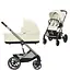 Коляска Cybex Balios S Lux TPE Seashell Beige с бампером + Люлька Cybex S Seashell Beige - миниатюра 1