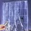Гирлянда штора капля росы Sun Lamp 3х3 м 300 LED с пультом и USB питанием белый свет - миниатюра 1