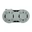 Розетка Ovivo Electric xOne з заземленням та кришкою + вимикач 2-й сірий - мініатюра 4
