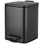 Мусорное ведро Zerix Kubix-TC0106 Black с плавным закрытием квадратное 6 л черный (ZX5890)  - миниатюра 1