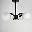 Стильная потолочная люстра на 4 плафона в черном корпусе Line.F K 19/4 BK - миниатюра 7