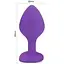 Силіконова анальна пробка з кристалом SKN-KSIL-08M (розмір M), Фіолетовий - мініатюра 5