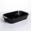 Форма для запікання порцелянова Yiwu 2.3 л 31х21х6 см чорна для запіканки овочів м'яса S12926 - мініатюра 3