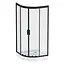 Душевая кабина Am.Pm Gem 1/4 Round 90x90 см без поддона black W90UG-401-090BT, прозрачная, черная - миниатюра 1