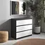 Комод Vays R-3 Антрацит-Белый фасад, на 3 ящика без ручек, ЛДСП 80×40×75 см - для дома, офиса, гостиной, спальни - миниатюра 1