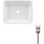 Умивальник Qtap Tern накладний прямокутний 475x370x140 мм White + донний клапан PU02, Білий - мініатюра 1