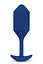 Анальная пробка с вибрацией B-Vibe Vibrating Snug Plug 4, 15 см (синий) - миниатюра 1