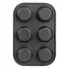 Форма для выпечки кексов и маффинов на 6 ячеек с антипригарным покрытием 26.5х18.5х2.8 см, A-plus Черный 83128 - миниатюра 8