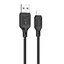Дата кабель Hoco X90 Cool silicone USB to Lightning (1m) Black - мініатюра 1