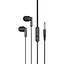 Дротові навушники Hoco M121 Bright universal earphones with microphone, 3.5mm, 1.2m, black - мініатюра 1
