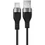 Кабель Acefast C11-04 USB to Type-C 3A 1.2 м nylon + PVC zinc connectors чорний - мініатюра 1