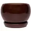 Керамічний горщик Nana Keramiks Шар 2.5 л глянець коричневий (shar-2-5-kr) - мініатюра 1