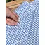 Скатертина в клітинку для столу Зефір 120х100 см (+ 2 серветки 30х40) Синя - мініатюра 8