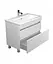 Тумба Мойдодир MoonShine 80 з умивальником Cosmo 80 підлогова Білий - мініатюра 3