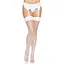 Чулки-сетка со швом Leg Avenue Backseam Thigh Highs White, One Size - миниатюра 5
