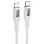 Дата кабель Hoco U120 Transparent explore intelligent power-off PD 60W Type-C to Type-C (1.2m) Gray - мініатюра 1