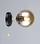 Бра настенное VALESO с 1 плафоном Черный + Золото K2341/1W - миниатюра 1