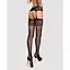 Сітчасті панчохи-стокінги з імітацією гартерів Obsessive Garter stockings S500S/M/L, чорні - мініатюра 2