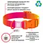 Ошейник для собак Waudog Nylon Recycled c QR паспортом градиент размер S 1.5х25-35 см оранжевый - миниатюра 5
