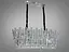 Эксклюзивная хрустальная люстра овальной формы на 8 ламп, хром. - миниатюра 2