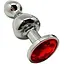 Металева анальна пробка Wooomy Lollypop Double Ball Metal Plug Red M діаметр 3.1 см довжина 9.4 см - мініатюра 1