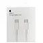 Дата кабель USB-C to USB-C FineWoven for Apple (A) (1m) (box) White - мініатюра 2