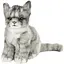 М'яка іграшка Hansa Кошеня жакардове сіре що сидить 19 см (7177) - мініатюра 1
