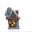 Новорічна декоративна фігурка з підсвічуванням Будиночок зі сніговиком Yiwu CR-6-5 з порцеляни 14 × 9 × 20 см  - мініатюра 1
