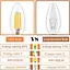 Світлодіодна лампа для свічок GreeHse E14 для люстри, світлодіодна лампа розжарювання E14 4 Вт, 2700 K Тепла біла - мініатюра 3