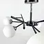 Люстра в черном корпусе на 6 ламп Line.F Цвет плафона Белый - миниатюра 7