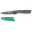 Нож кухонный Tefal Fresh Kitchen для чистки овощей с чехлом 9 см, нержавеющая сталь, черно-зеленый kuh0014555 - миниатюра 1