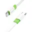 Кабель плоский Borofone BX89 Union 60 W USB Type-C to Type-C бело-зеленый 6974443389531 - миниатюра 1