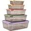 Набор пластиковых контейнеров Herevin Rectangular Storage Bowl Set-2024 Colours 5 шт. (163333-150) - миниатюра 1