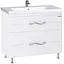 Тумба підлогова Sanwerk Миндаль 100 Білий з умивальником Сава (MV0000911) Білий - мініатюра 1