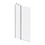 Шторка для ванны Am.Pm Gem 80x140 см распашная с неподвижной стенкой хром WU90BS-D3W5-140CT, Универсальная, прозрачный, хром - миниатюра 1