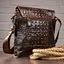 Сумка чоловіча з тисненням під крокодила 14698 Vintage коричнева - мініатюра 4