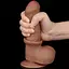 Фалоімітатор LoveToy Sliding-Skin Dual Layer Dong 7" 18.3 см коричневий - мініатюра 15