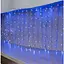 Новогодняя светодиодная гирлянда-штора Роса густая 3x0.7 м с 200 синими LED лампочками - миниатюра 1