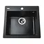 Гранитная мойка Globus Lux Aosta черный 490x455мм А0002, Черный - миниатюра 1