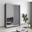 Шафа-купе дводверна MebelStar Стандарт AL ДСП/Дзеркало 140x60x210 см Антрацит (MBS-2418) - мініатюра 1