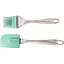 Набор для кухни Gusto GT-S-103 лопатка и кисточка силикон бирюзовый (147589) - миниатюра 1