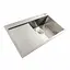 Кухонная мойка нержавейка 78x48 R Platinum Handmade (два отверстия, круглый сифон 3,0/0,8), Нержавеющая сталь - миниатюра 4