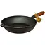 Сковорода Maysternya чугунная Ø24 см с высоким бортом и деревянной ручкой (Т304) - миниатюра 1