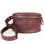 Шкіряна поясна сумка бордова вінтажна - мініатюра 1